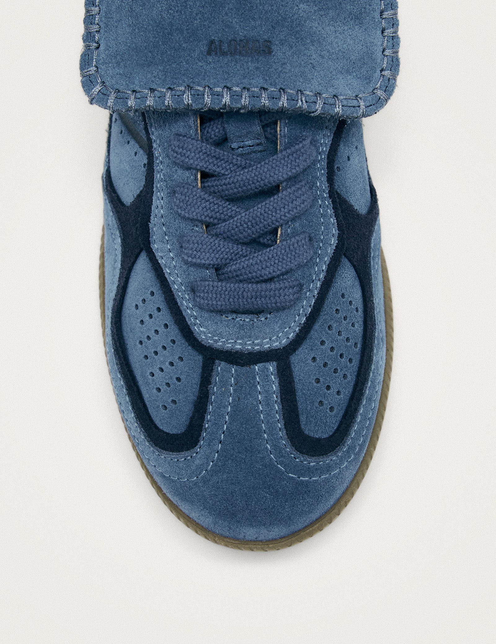 Alohas Club Suede Blue Leather Sneakers