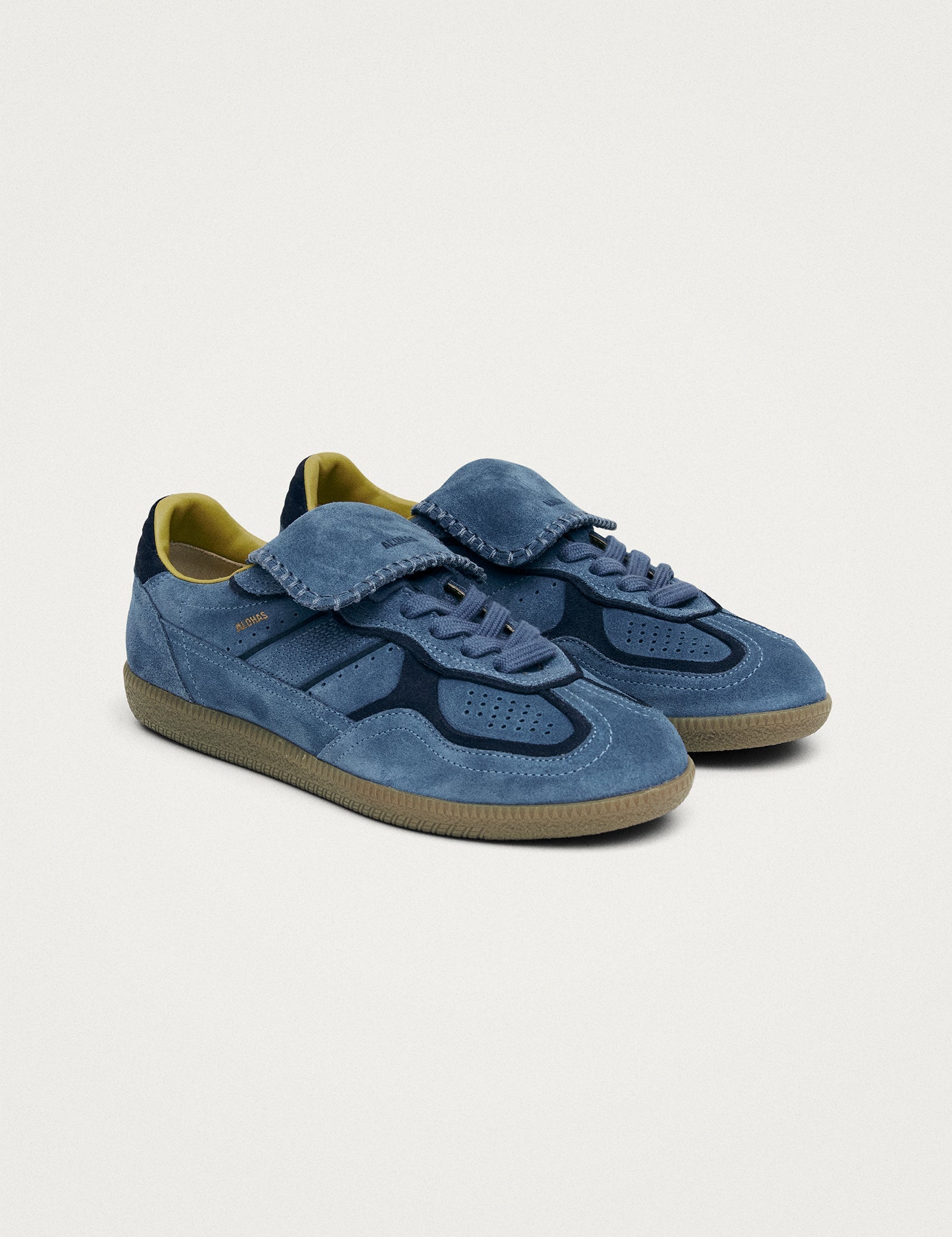 Alohas Club Suede Blue Leather Sneakers