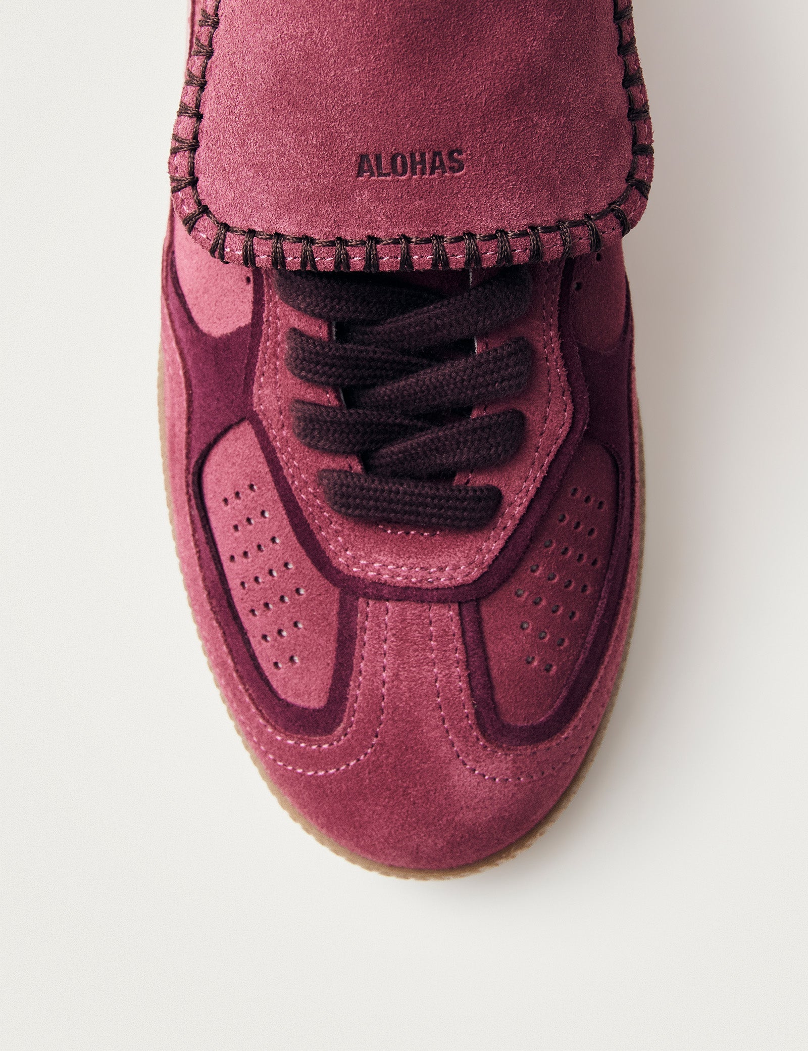 Alohas Club Suede Rasberry Leather Trainers