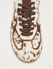 Alohas Cow Print Leather Trainers