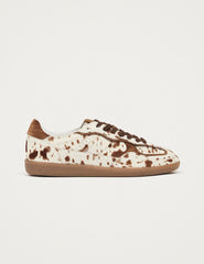 Alohas Cow Print Leather Trainers