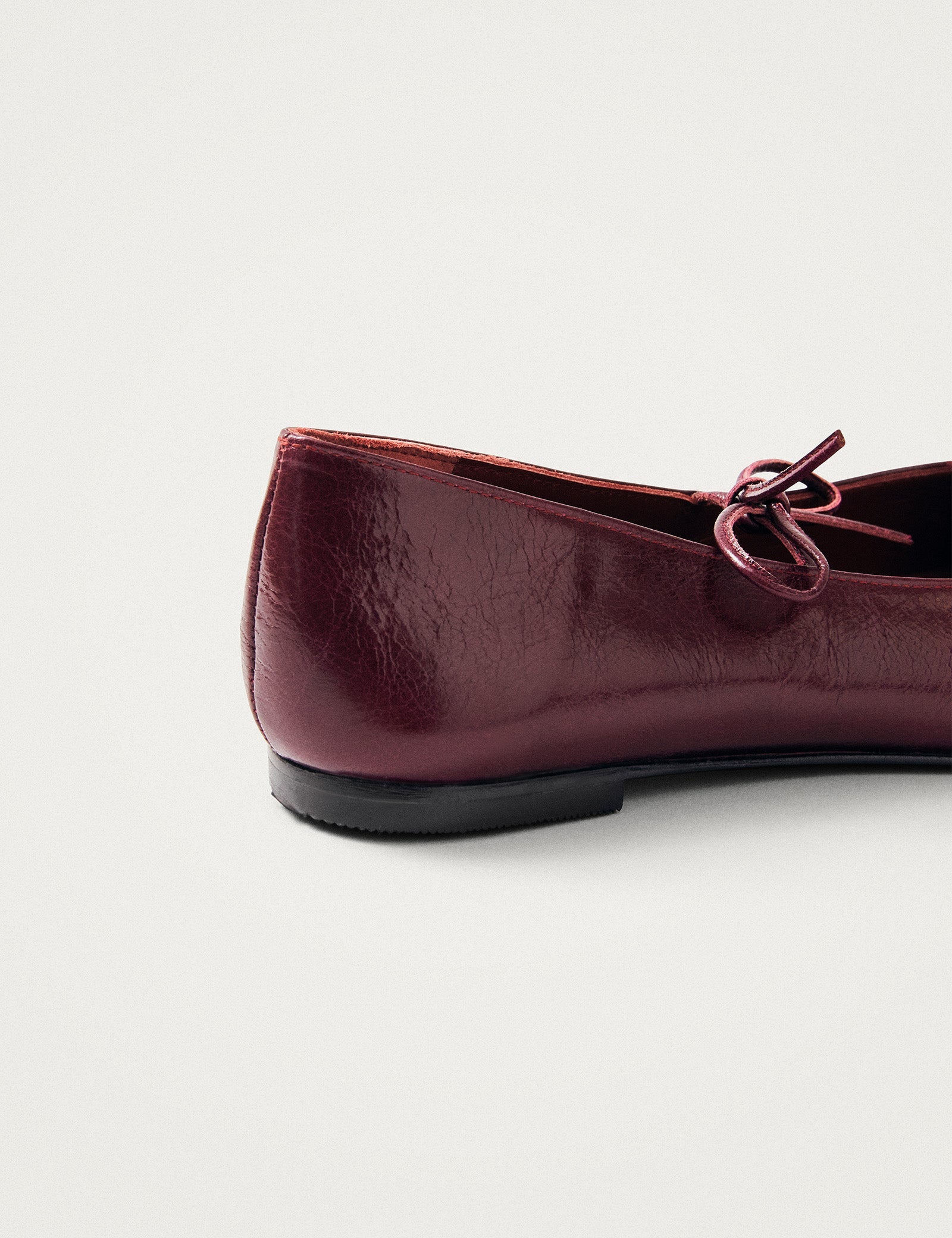 Alohas Burgundy Leather Ballet Flats