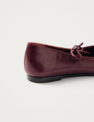 Alohas Burgundy Leather Ballet Flats