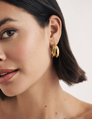 Gold Double Hoop Earrings