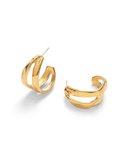 Gold Double Hoop Earrings