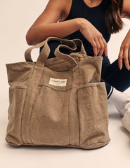 Khaki Green Canvas Tote Bag