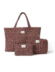 Black Ditsy Floral Makeup Bag