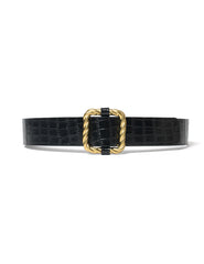 Black Croc Finish Belt