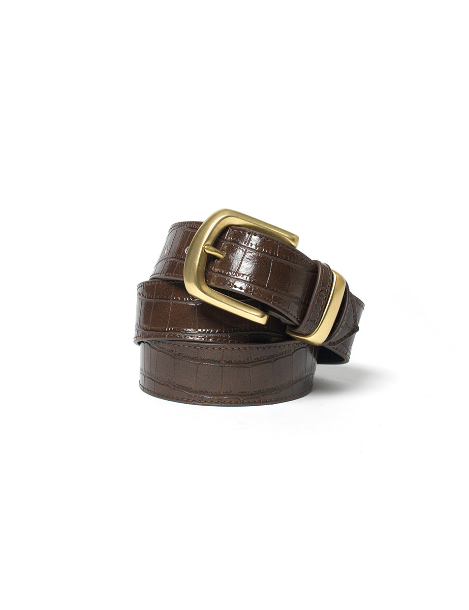 Brown Croc Finish Belt