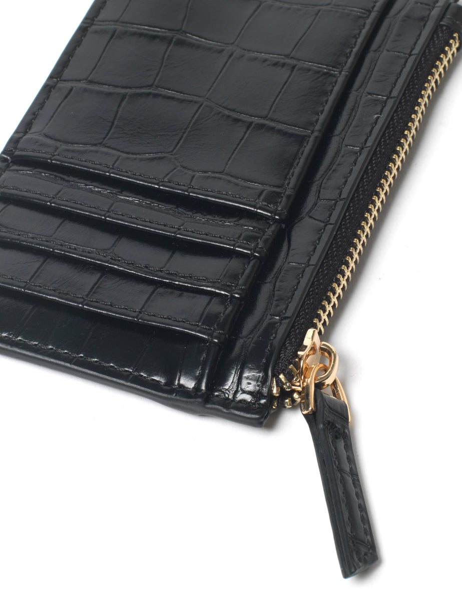 Black Croc Finish Card Holder
