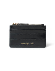 Black Croc Finish Card Holder