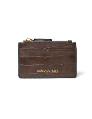 Brown Croc Finish Card Holder