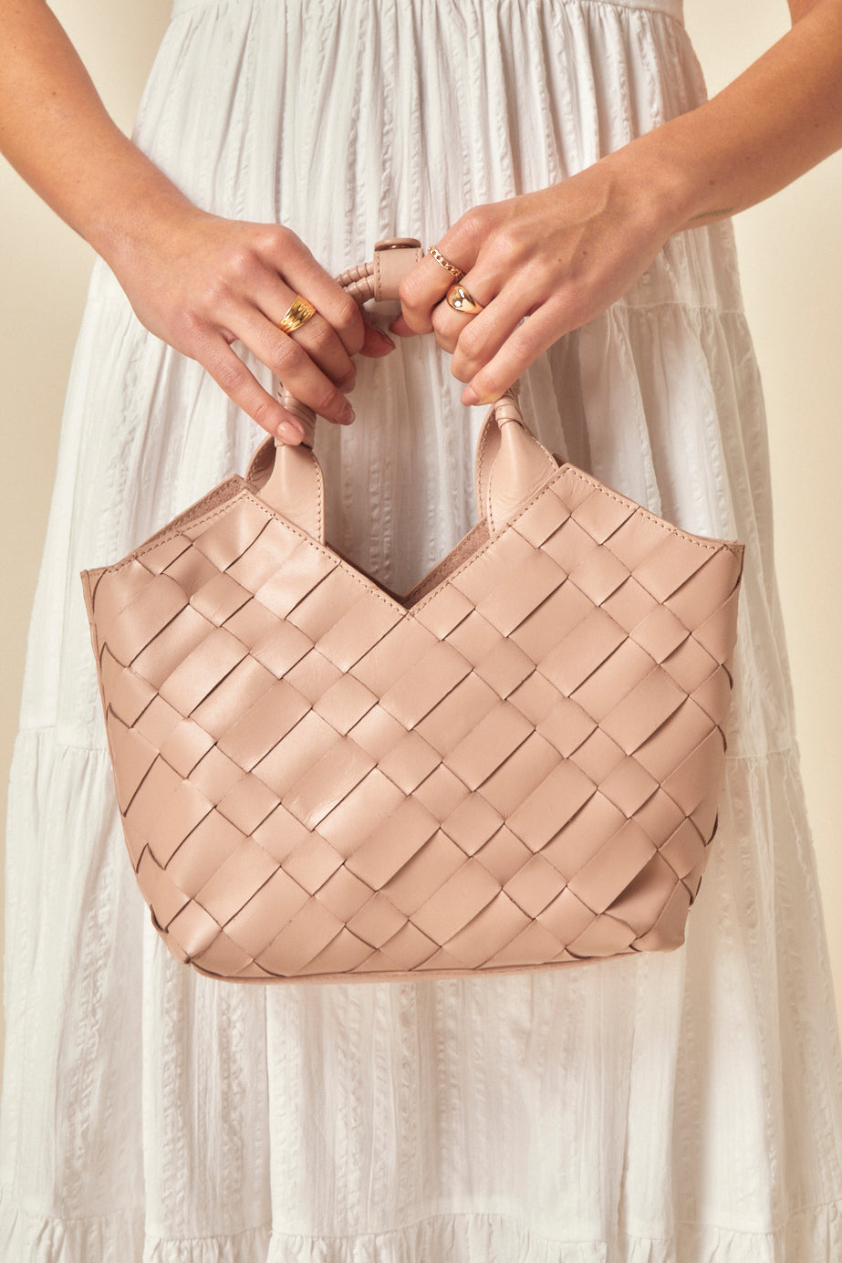 Taupe Aleo Cabas Mini Bag