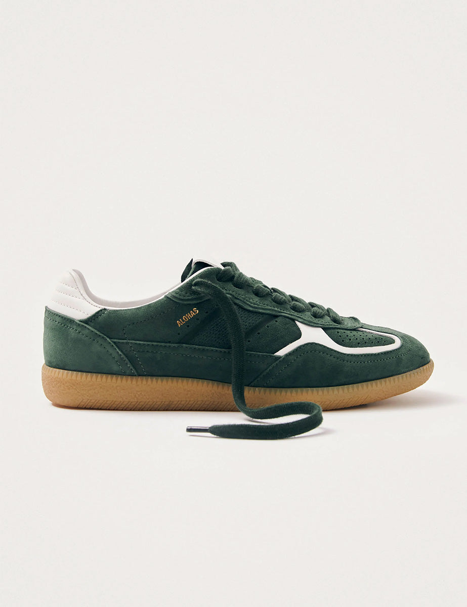 Alohas Rife Forest Green Leather Trainers