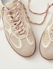 Alohas Rife Grain Cream Leather Trainers