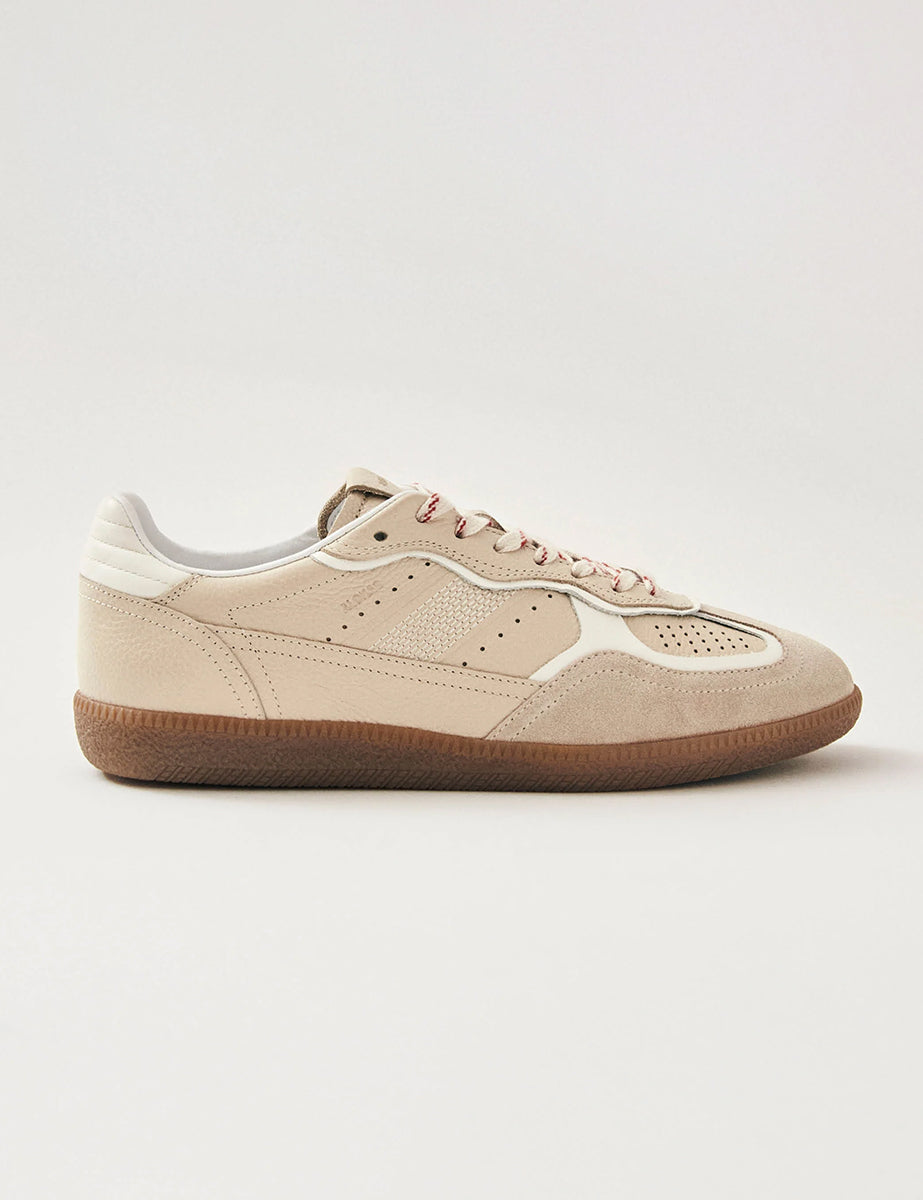 Alohas Rife Grain Cream Leather Trainers