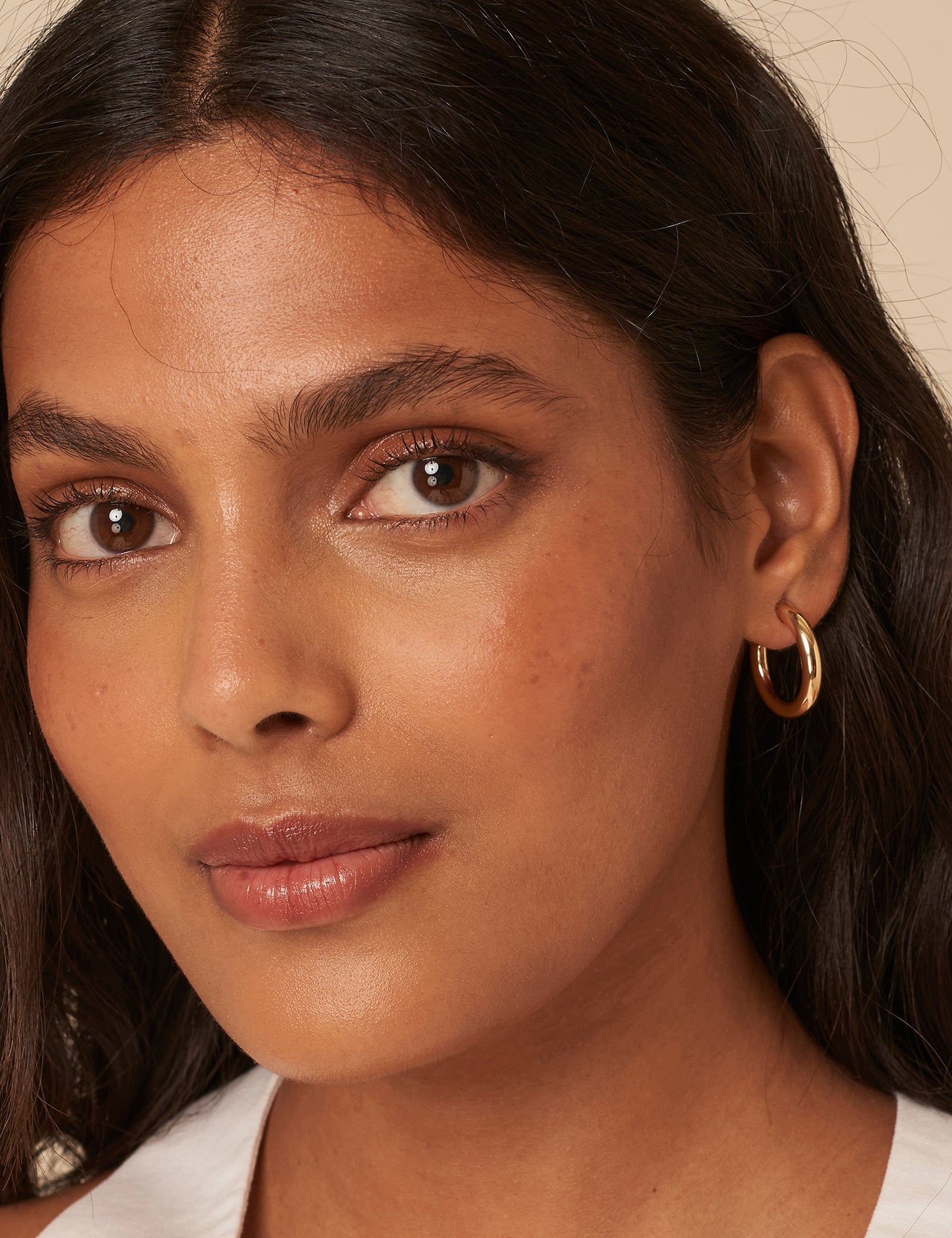 Gold Slim Hoop Earrings