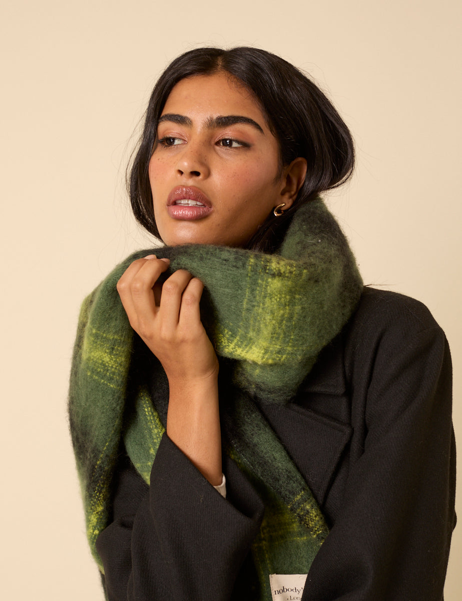 Green Check Scarf