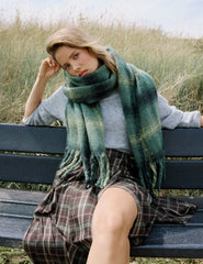 Green Check Scarf