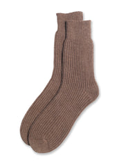 Beige Wool Blend Socks