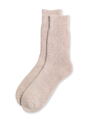 Cream Wool Blend Socks