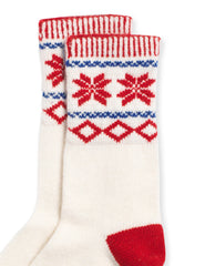 Cream Fair Isle Socks