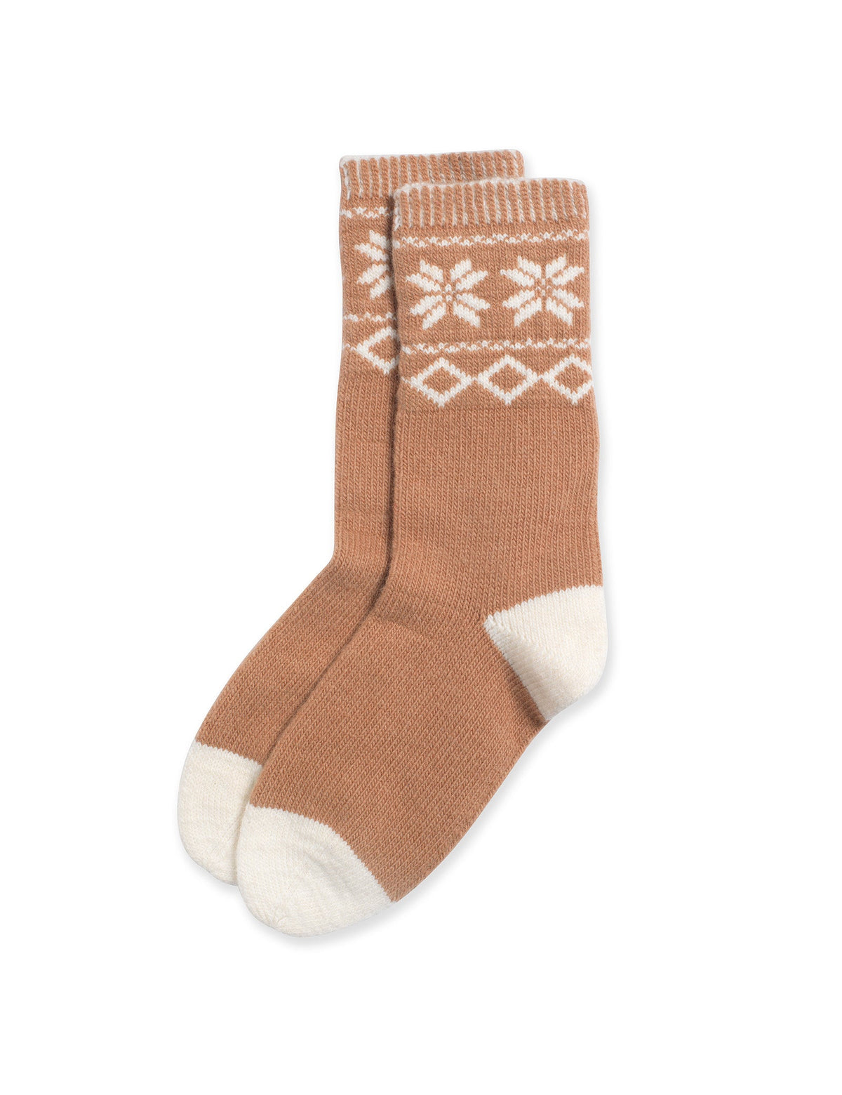 Camel Fair Isle Socks