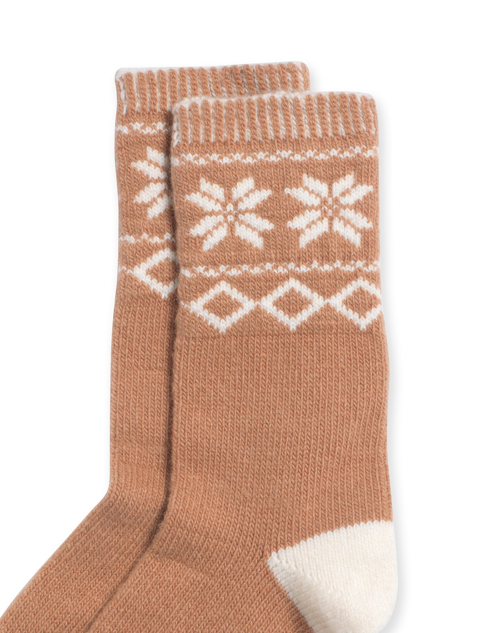 Camel Fair Isle Socks