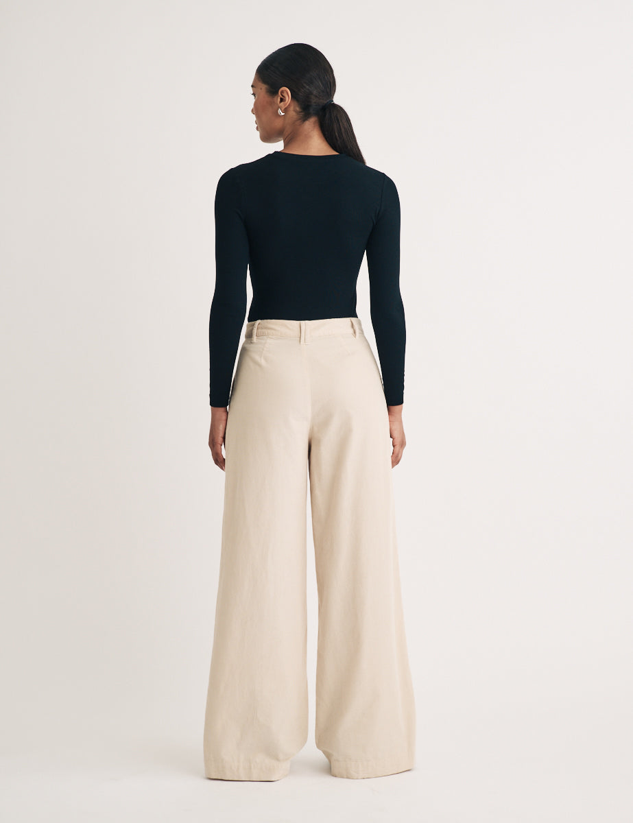 Stone Cord Wide Leg Ava Trousers