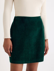 Green Cord Mini Skirt