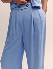 Blue Relaxed Tailored Trousers