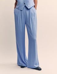 Blue Relaxed Tailored Trousers