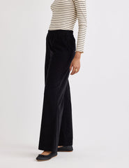 Black Cord Wide Leg Trousers