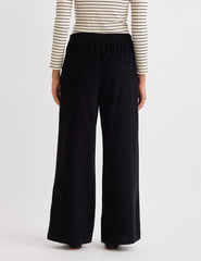 Black Cord Wide Leg Trousers