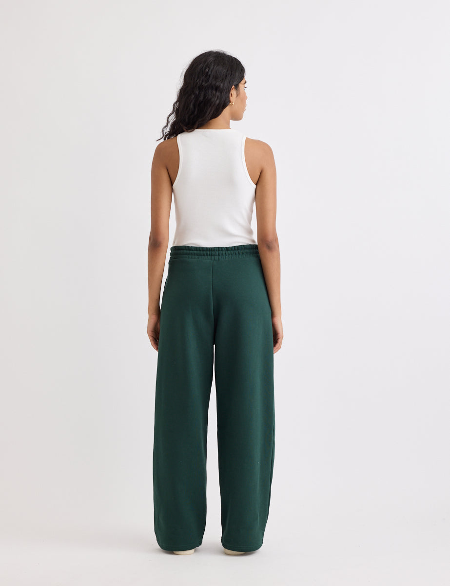 Green Wide Leg Joggers