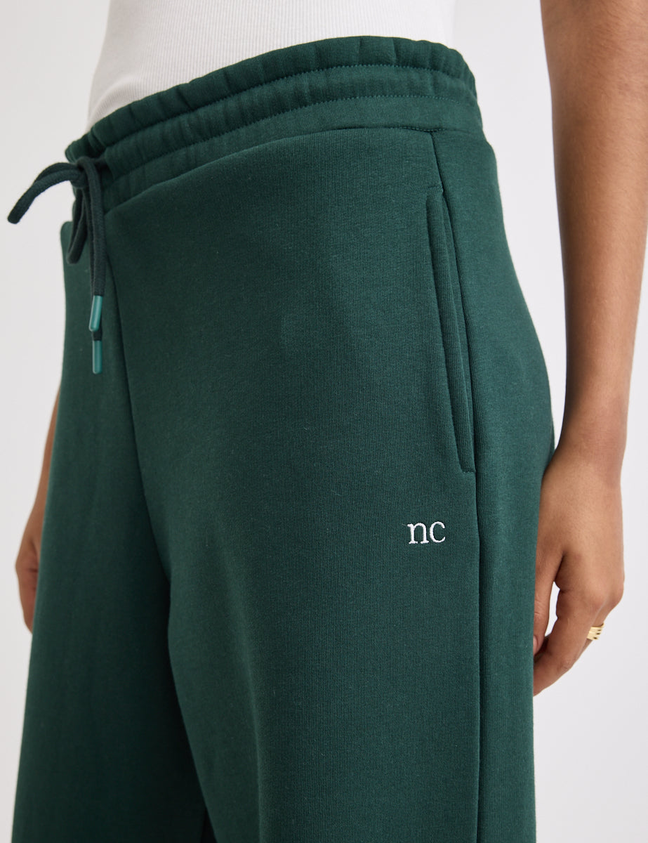 Green Wide Leg Joggers