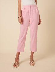Pink Ketty Tailored Tapered Trousers