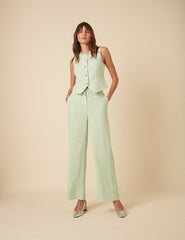 Mint Marion Green Straight Leg Trousers