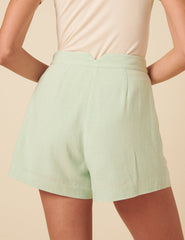 Mint Green Audrey Tailored Shorts
