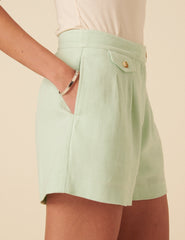 Mint Green Audrey Tailored Shorts
