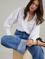 Blue High Rise Islington Turn Up Jeans