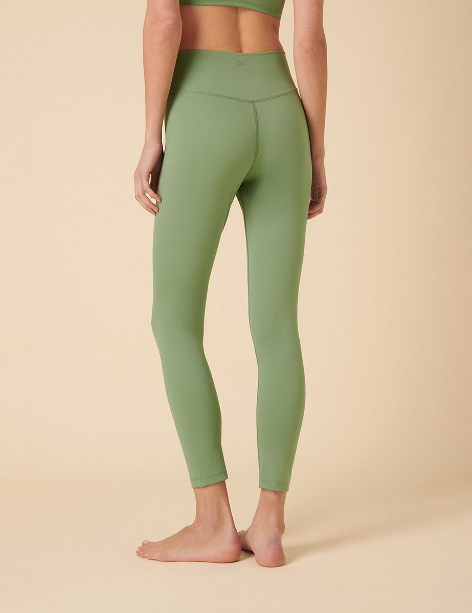 Green Cross Front Active Leggings