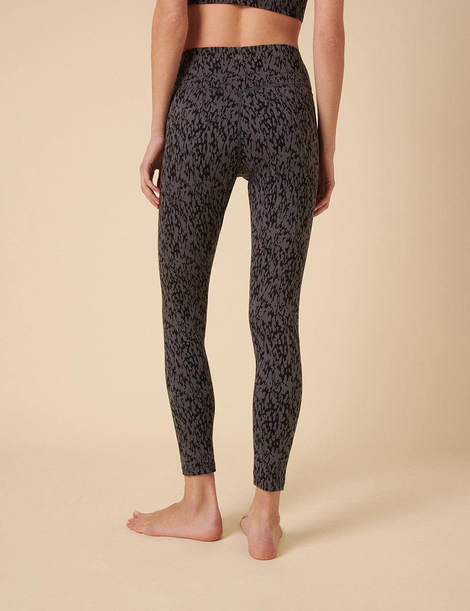 Black Printed Cross Front Active Leggings