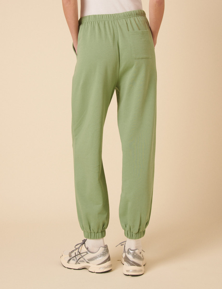 Green Relaxed Balloon Leg Joggers