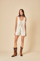 White Denim Ava Shorts