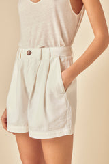 White Denim Ava Shorts