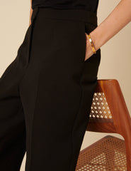 Black Etta Straight Leg Trousers