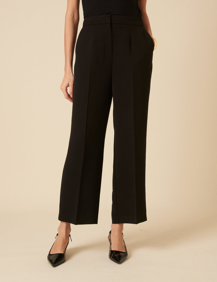 Black Etta Straight Leg Trousers