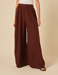 Brown Linen-blend Jerrow Trousers