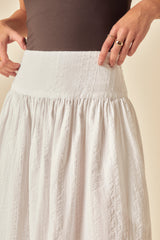 White Broderie Anglaise Maxi Skirt